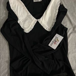 Black collar shirt